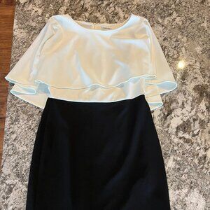 Calvin Klein Cape Sheath Dress